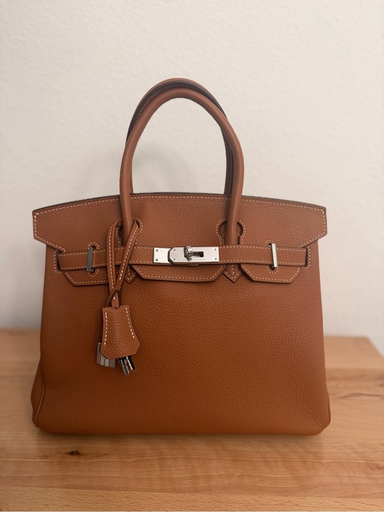 H Handbags - HANDMADE IMPORTED TOGO GOLD PHW CONSTRAST STITCHING BIRKIN 30